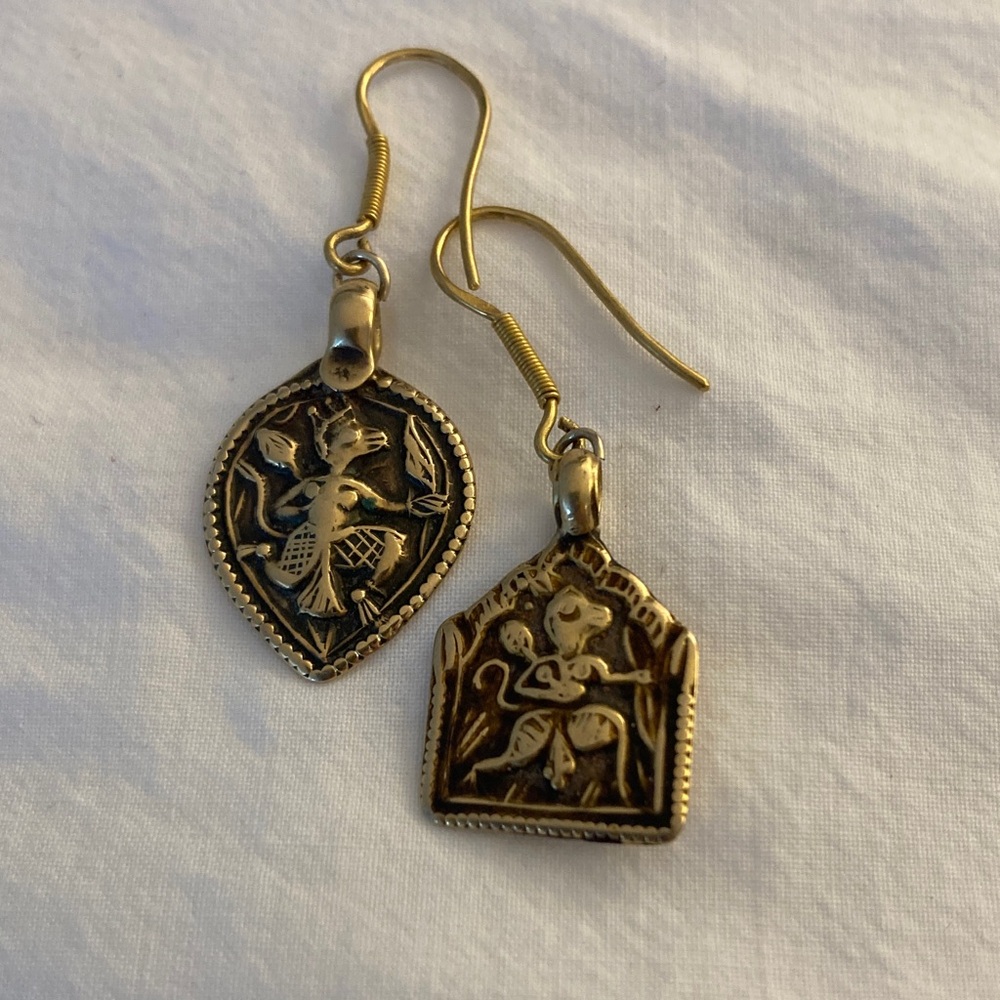 Gold-Toned Dangle Earrings
